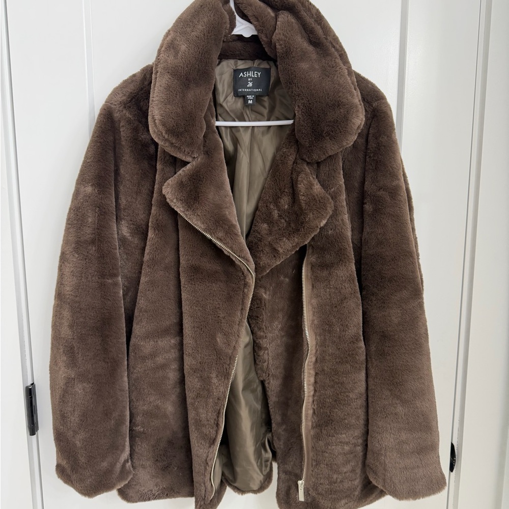 Ashley by 26 International Chocolate Faux Fur Jacket